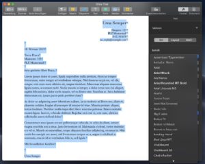 Apple Pages Schriftart anpassen