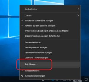 Windows 10 Task-Manager Netzwerk-Traffic ansehen