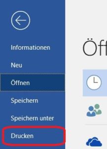 Word - Datei drucken