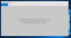 Ausschneiden und skizzieren unter Windows 10