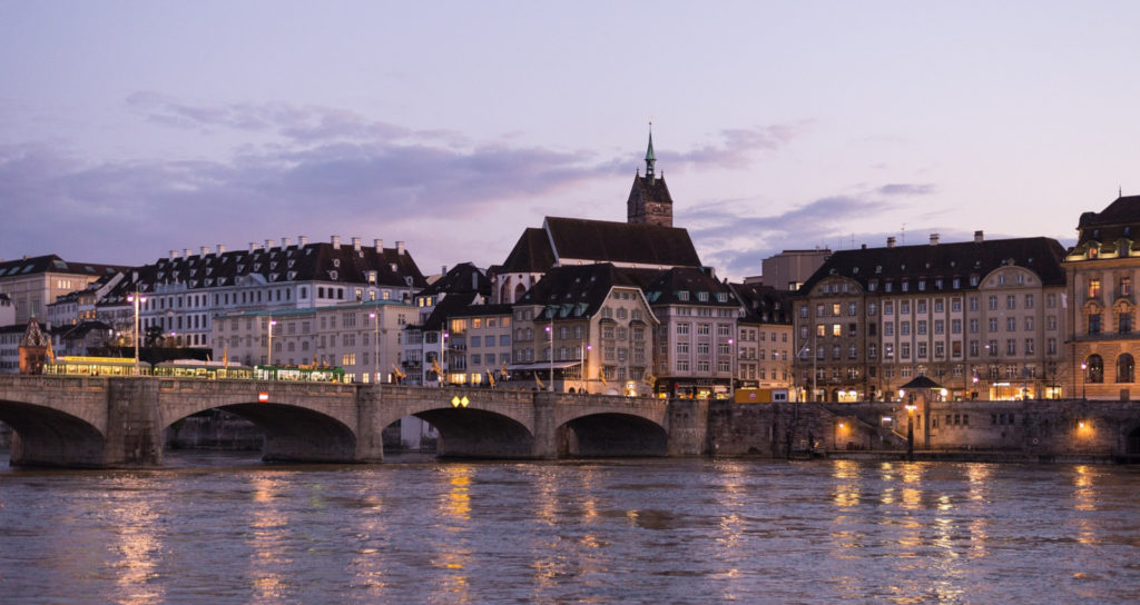 Basel am Fluss Rhein