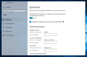 Windows 10 Spieleleiste