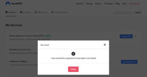 NordVPN Abonnement kündigen