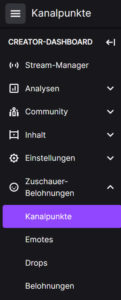 Kanalpunkte auf Twitch - Kanalpunkte