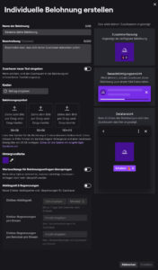 Kanalpunkte auf Twitch - Individuelle Belohnungen erstellen